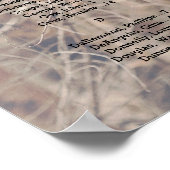 Moderne Hochzeitssitzkarte mit Foto, elegant Poster (Ecke)