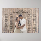 Moderne Hochzeitssitzkarte mit Foto, elegant Poster (Vorne)