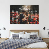 Moderne Hochzeitssitzkarte mit Foto Leinwanddruck (Insitu (Schlafzimmer))