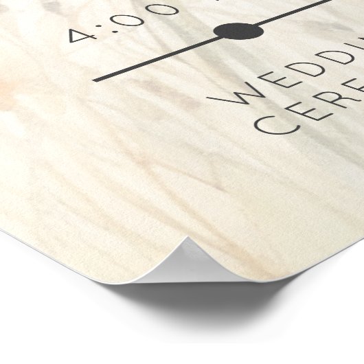 Moderne Hochzeitsskala am Meer Poster (Ecke)