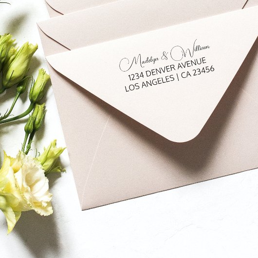 Moderne Hochzeitsskripte - Minimalistische Rücksen Permastempel