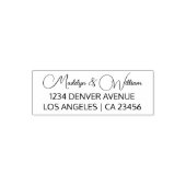 Moderne Hochzeitsskripte - Minimalistische Rücksen Permastempel (Design)