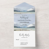 Moderne Hochzeitssommer All In One Einladung (Innen Boden)