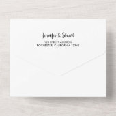 Moderne Hochzeitssommer All In One Einladung (Rückseite)