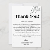 Moderne Hochzeitsstätte dank Karte (Vorderseite)