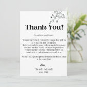 Moderne Hochzeitsstätte dank Karte (Stehend Vorderseite)