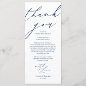 Moderne Hochzeitsstätte mit Dankeschön Abendkarte Programm (Vorderseite)