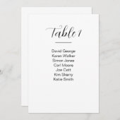 Moderne Hochzeitsstichtabelle-Tischnummer Einladung (Vorne/Hinten)