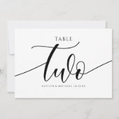 Moderne Hochzeitsstichtungen - Tischnummer Kalligr (Rückseite)