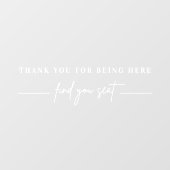 Moderne Hochzeitsstift mit elegantem Stil Fensteraufkleber (Blatt)