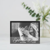 Moderne Hochzeitsstiftung SAVE THE DATE | FOTO Postkarte (Stehend Vorderseite)