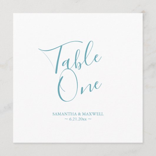 Moderne Hochzeitsstiftung Tischnummer (Rückseite)