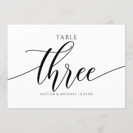 Moderne Hochzeitsstiftung - Tischnummer Kalligrafi