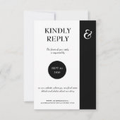 Moderne Hochzeitsstiftung Typografie online RSVP Karte (Vorderseite)