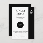 Moderne Hochzeitsstiftung Typografie online RSVP Karte (Vorne/Hinten)