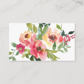 Moderne Hochzeitsstimmung in Aquarell Rosa Begleitkarte (Rückseite)