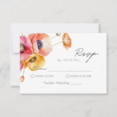 Moderne Hochzeitsstimmung in Aquarellen RSVP Karte (Vorderseite)