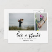 Moderne Hochzeitsstimmung - Liebe und Dank | Zwei Postkarte (Vorne/Hinten)