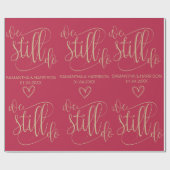 Moderne Hochzeitsstimmung - Rose bleibt Geschenkpapier (Flach)