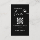 Moderne Hochzeitsstipendiaten teilen die Liebe QR Begleitkarte (Vorderseite)