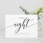 Moderne Hochzeitsstipps - Kalligrafie - 8 Einladung (Stehend Vorderseite)