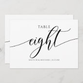 Moderne Hochzeitsstipps - Kalligrafie - 8 Einladung (Vorne/Hinten)