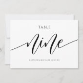 Moderne Hochzeitsstipps - Kalligrafie - 9 Einladung (Vorderseite)