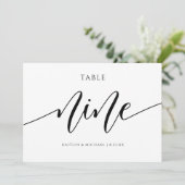 Moderne Hochzeitsstipps - Kalligrafie - 9 Einladung (Stehend Vorderseite)