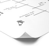 Moderne Hochzeitssymbole Zeitleiste Programm Poste Poster (Ecke)