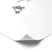 Moderne Hochzeitssymbole Zeitleiste Programm Poste Poster (Ecke)