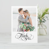 Moderne Hochzeitsszenarien Dankeskarte (Stehend Vorderseite)