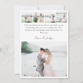 Moderne Hochzeitsszenarien Dankeskarte (Rückseite)