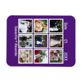 Moderne Hochzeitsszenario zum 9. Foto Collag Magnet (Horizontal)