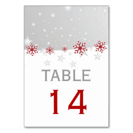 Moderne Hochzeitsszene Tischnummer, rot, grau Tischnummer
