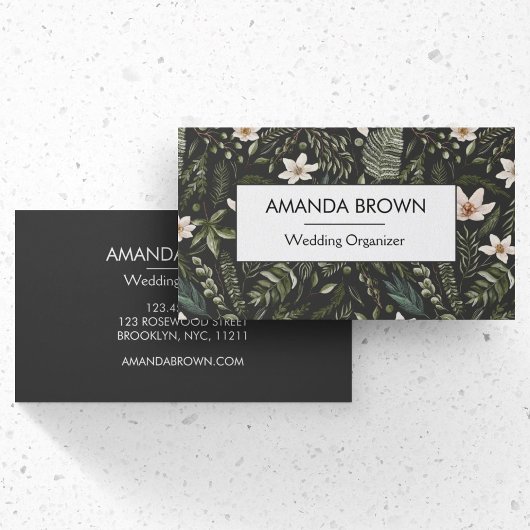 Moderne Hochzeitsszene Wasserfarben-Muster Visitenkarte