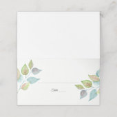 Moderne Hochzeitsszenierung mit Aquarellfarbe Platzkarte (Außenseite Aufgefaltet)