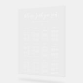 Moderne Hochzeitstabelle Acrylschild (Winkel)