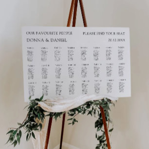Moderne Hochzeitstabelle Poster