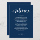 Moderne Hochzeitstags-Begrüßungs- und Wanderkarten Programm (Vorne/Hinten)