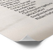 Moderne Hochzeitstil-Tabelle für Fotos, 18 Tische Poster (Ecke)