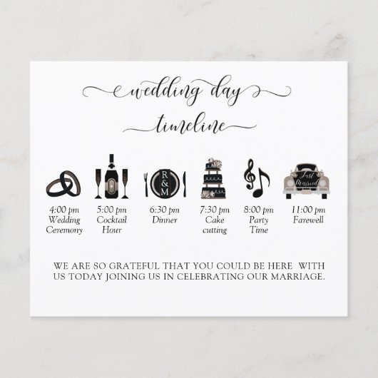 Moderne Hochzeitstile und Programm (Vorderseite)