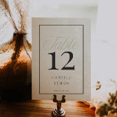 Moderne Hochzeitstisch-Nummerierung in typografisc Tischnummer