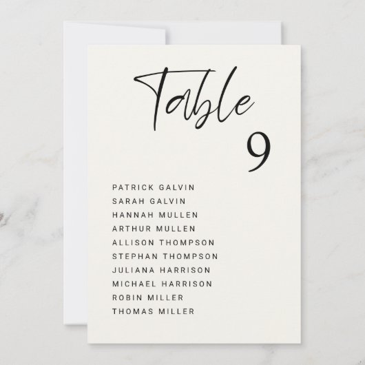 Moderne Hochzeitstisch-Seekarten Einladung (Rückseite)