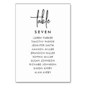 Moderne Hochzeitstisch-Seekarten Tischnummer (Rückseite)