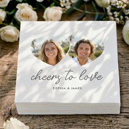 Moderne Hochzeitstücher Prost auf die Liebe Foto H Serviette