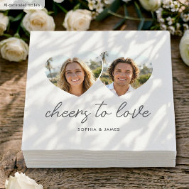 Moderne Hochzeitstücher Prost auf die Liebe Foto H Serviette