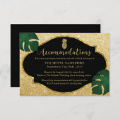 Moderne Hochzeitsunterkunft in Gold Pineaple Beach Begleitkarte (Vorne/Hinten)