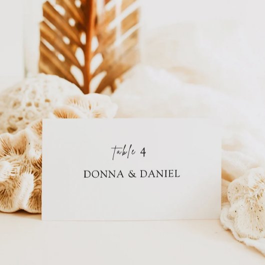 Moderne Hochzeitsvorlage für Platzkarten Begleitkarte