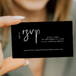 Moderne Hochzeitswebseite online uAwg black Begleitkarte