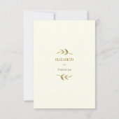 Moderne Hochzeitswebsite qr code ökologisch RSVP Karte (Rückseite)